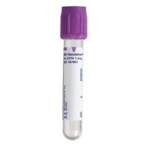BD Vacutainer Lavender Top 4mL Tubes, 100 Pk